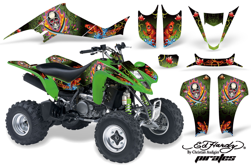 Kawasaki KFX 400 03-08 Graphics EH Pirates Green